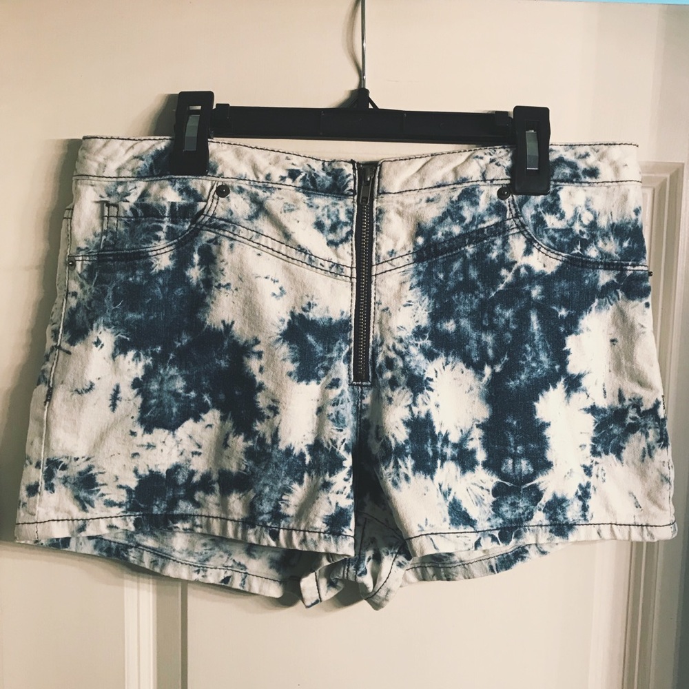 Tie-Dye Jean Shorts